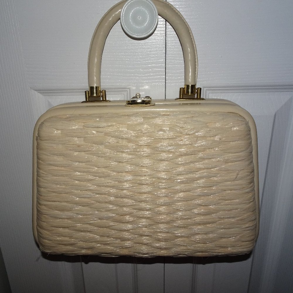 Vtg. Marcus Bros. of Miami Straw Woven Handbag